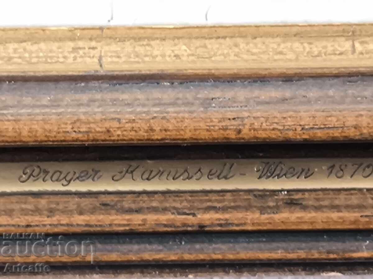 Παράδοση Αρχαία έγχρωμη λιθογραφία πίσω από γυαλί, Βίντζεντς Κατζλέρ Παράδοση Αρχαία έγχρωμη λιθογραφία πίσω από γυαλί, Βίντζεντς Κατζλέρ