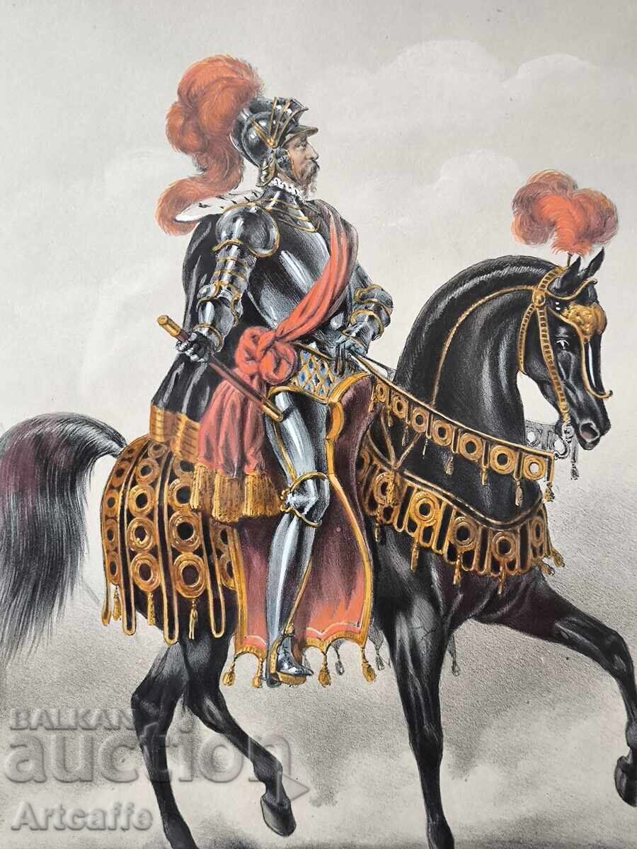 Αρχαία έγχρωμη λιθογραφία πίσω από γυαλί, Βίντζεντς Κατζλέρ - 7 Αρχαία έγχρωμη λιθογραφία πίσω από γυαλί, Βίντζεντς Κατζλέρ - 7