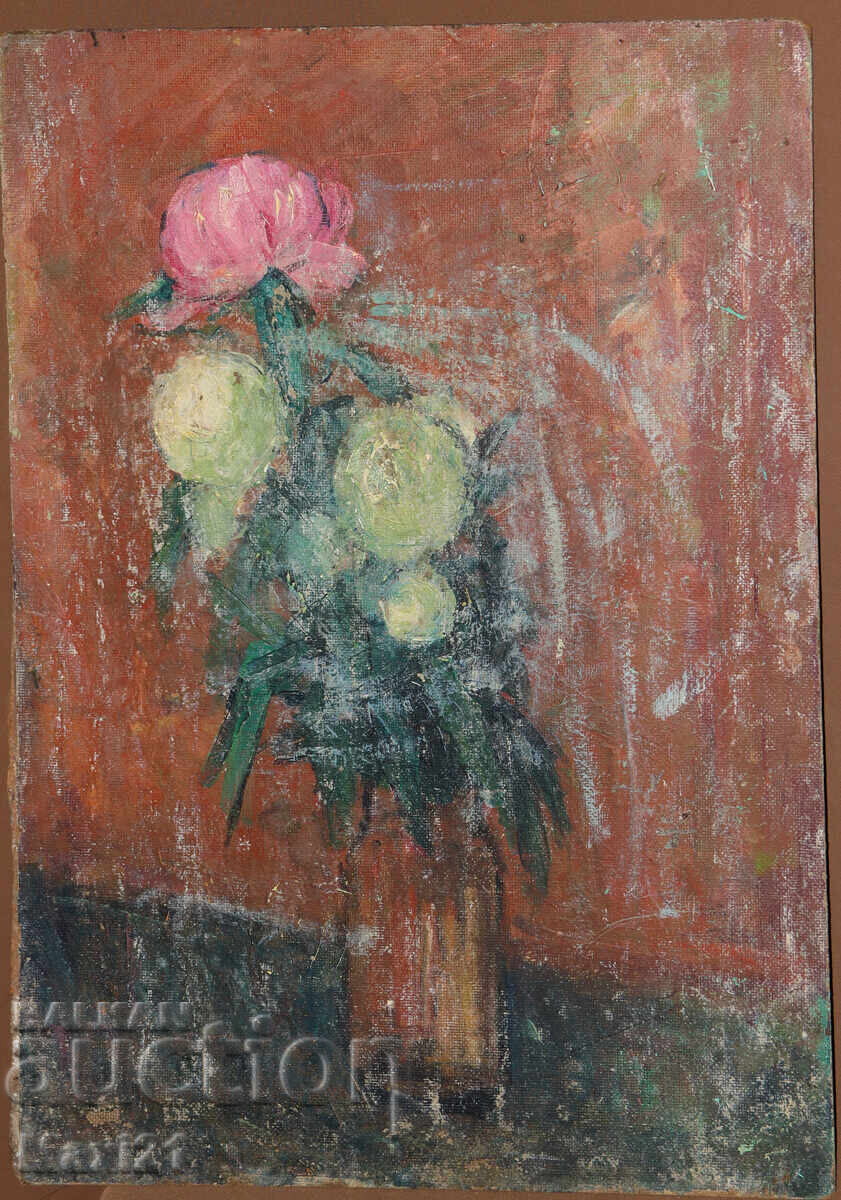 Still life painting oil paints vase with flowers with price 300.00 BGN | € 153.39 Still life painting oil paints vase with flowers with price 300.00 BGN | € 153.39