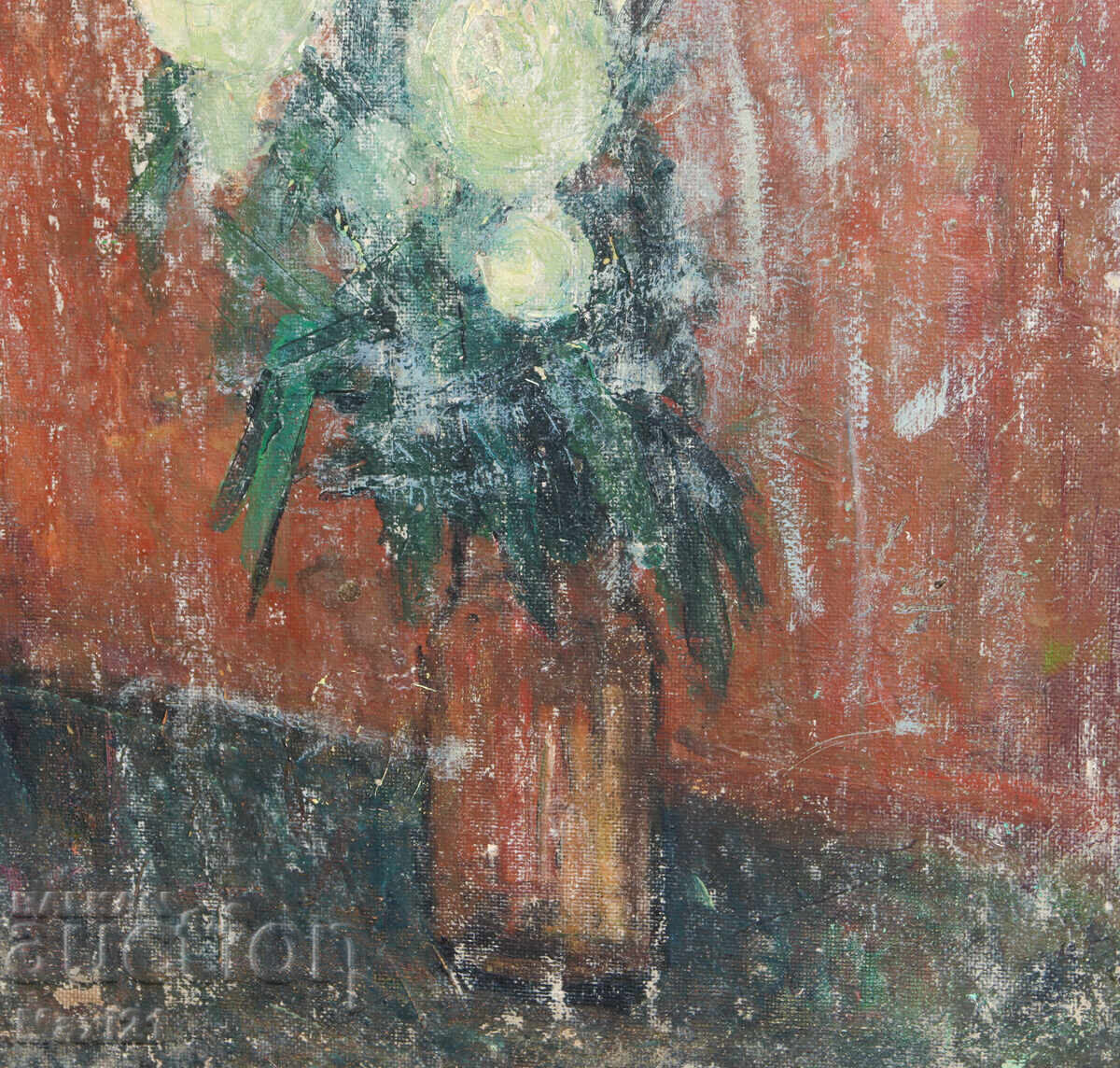 Still life painting oil paints vase with flowers - 5 Still life painting oil paints vase with flowers - 5