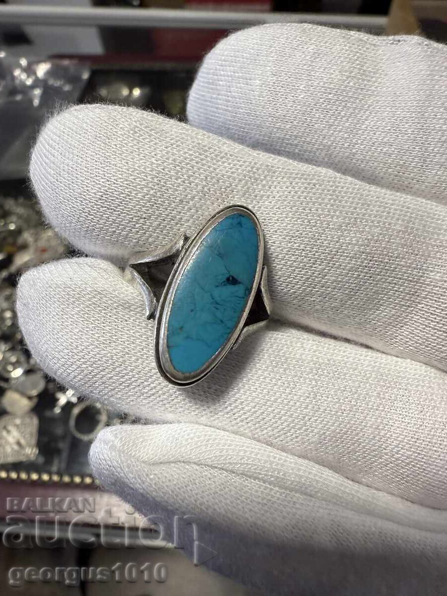 Γυναικείο ασημένιο δαχτυλίδι με τυρκουάζ Νο. 7598 με τιμή 70.00 BGN | € 35.79