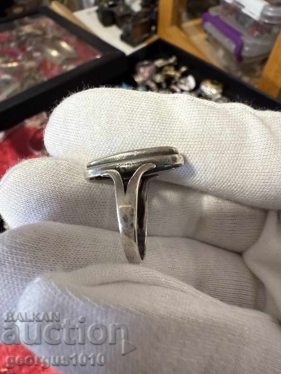 Δημοπρασία Γυναικείο ασημένιο δαχτυλίδι με τυρκουάζ Νο. 7598