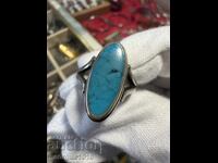 Inel de argint pentru damă cu turcoaz №7598