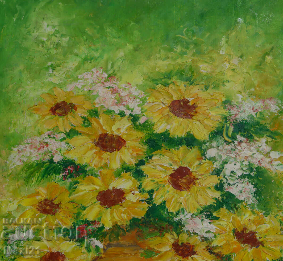 Delivery of Still life painting oil paints vase with flowers 2006