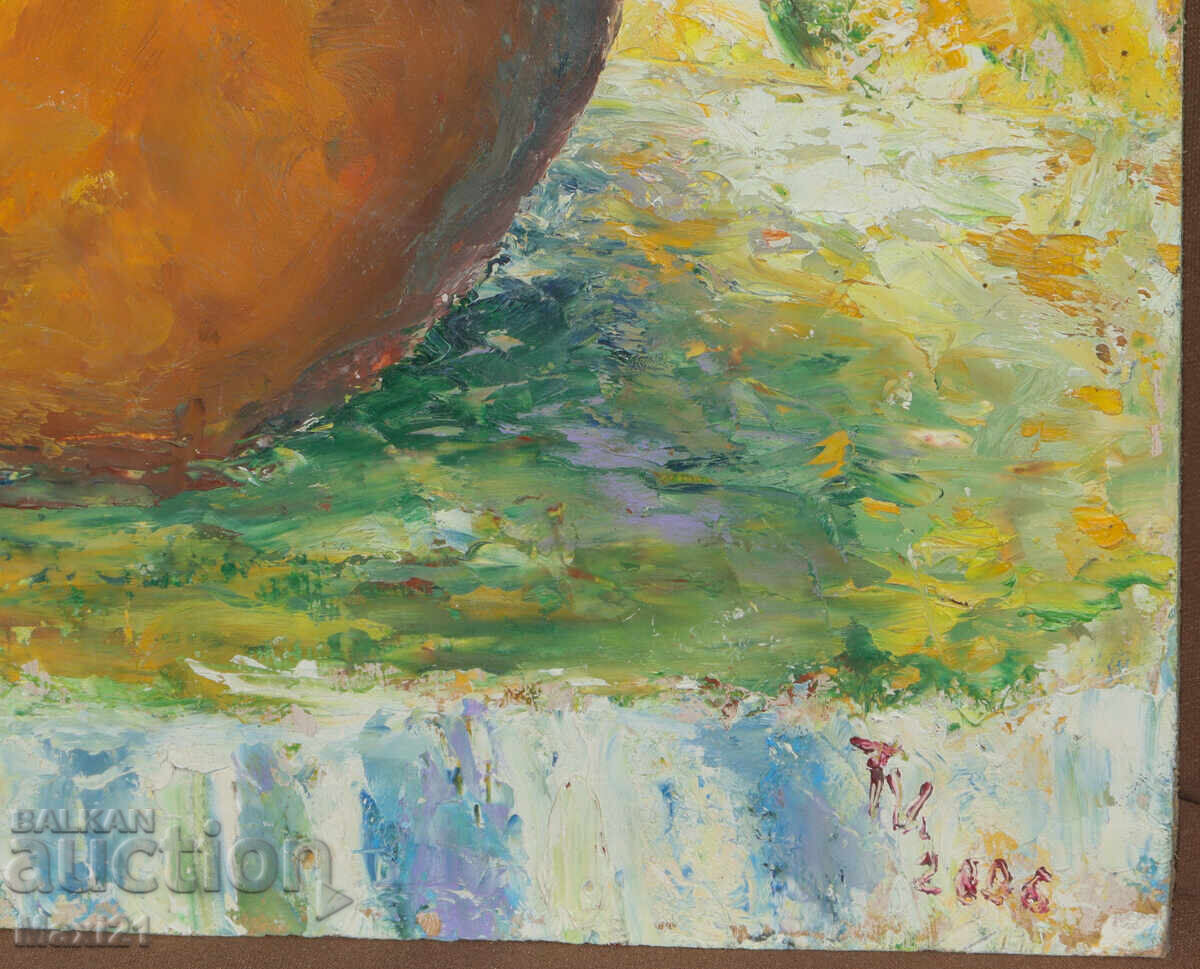 Still life painting oil paints vase with flowers 2006 - 6