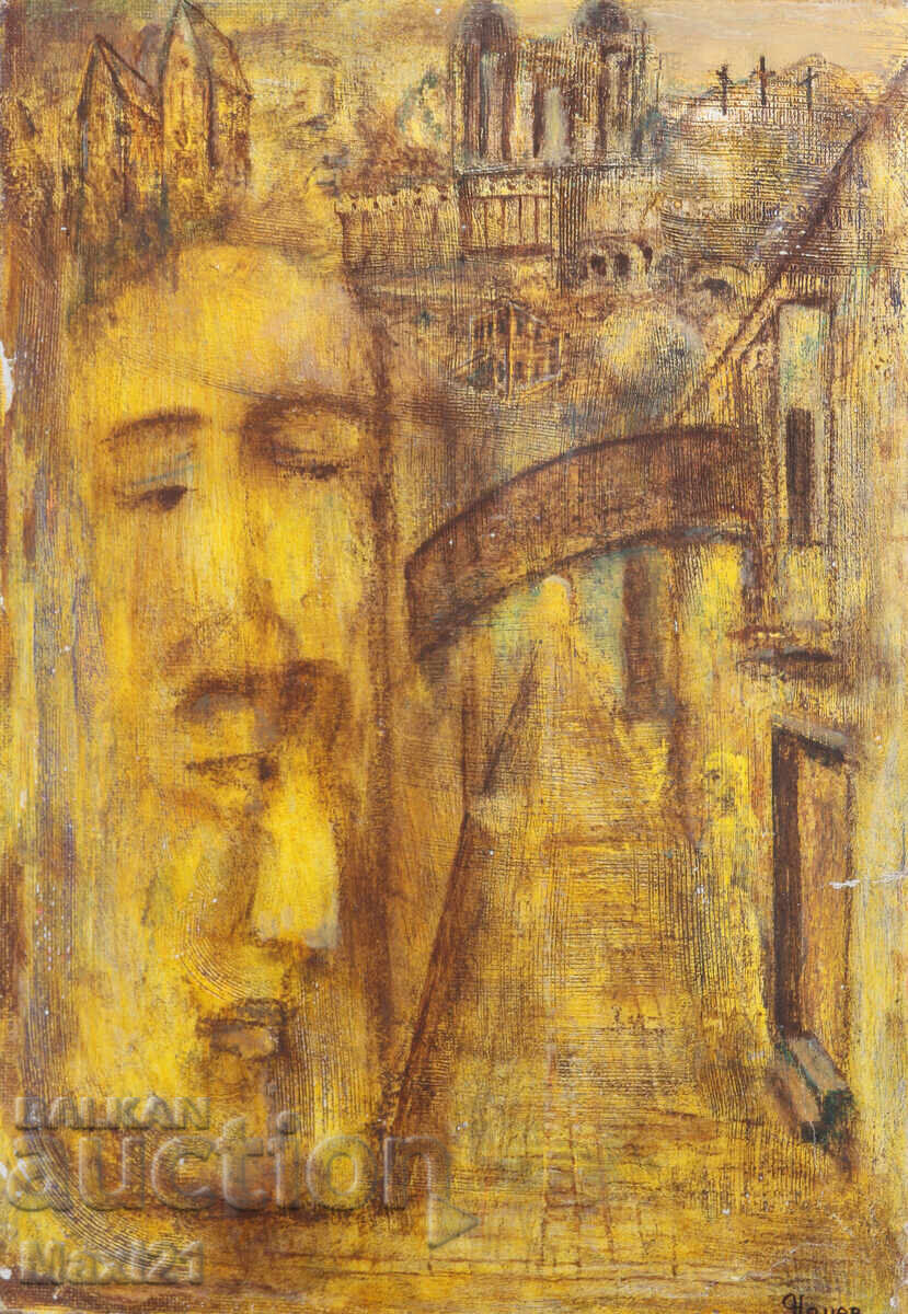 Δημοπρασία Αφηρημένος πίνακας λαδιού "Οι Σκιές" 2015