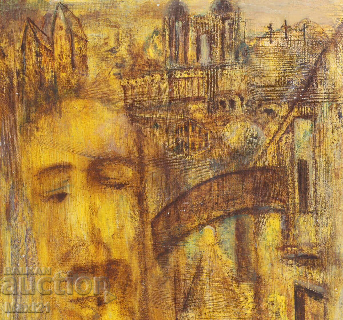 Παράδοση Αφηρημένος πίνακας λαδιού "Οι Σκιές" 2015