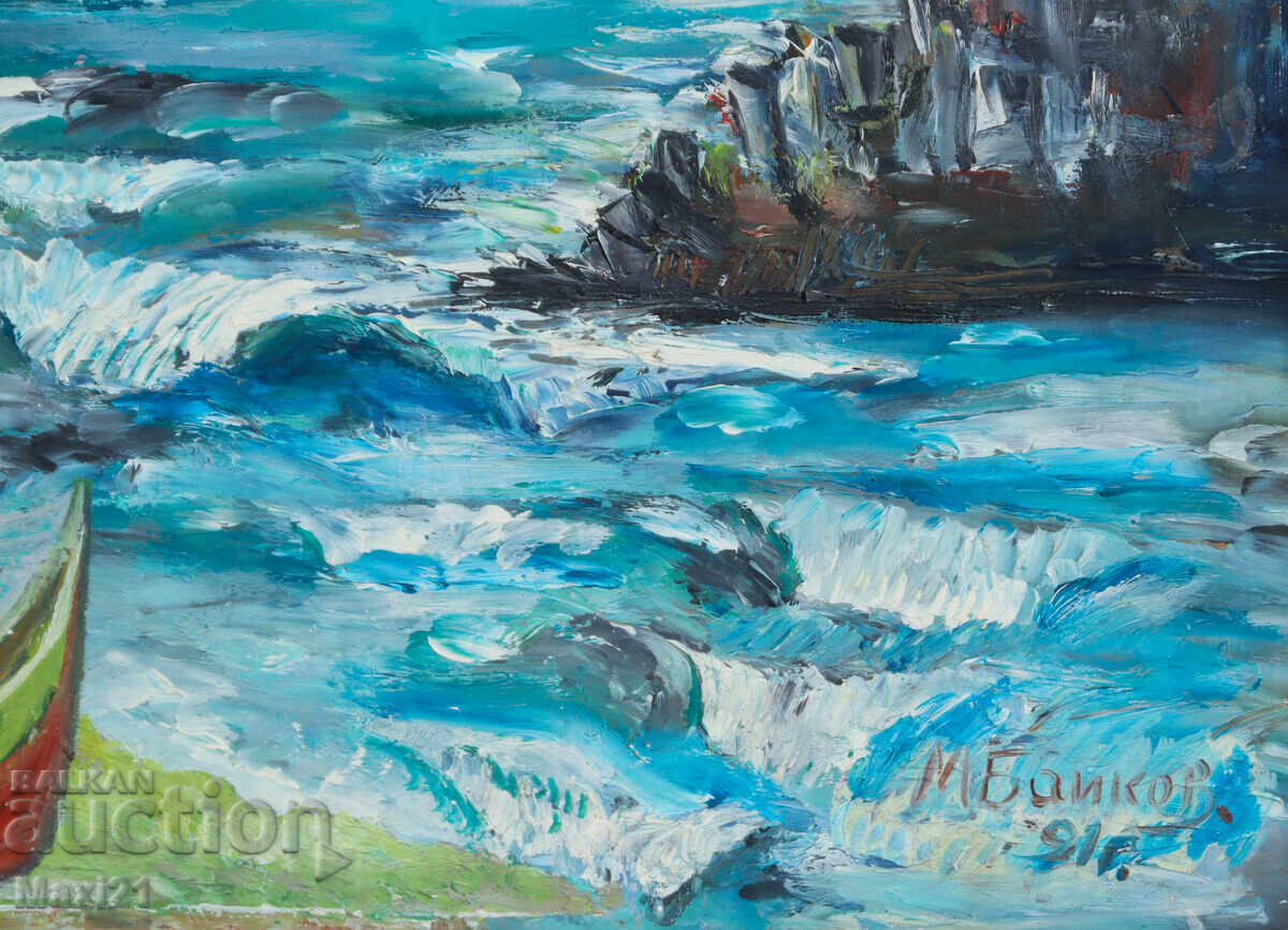 Oil painting, seascape, 1991 - 6