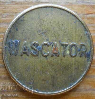 Token for "Wascator" public laundry - England