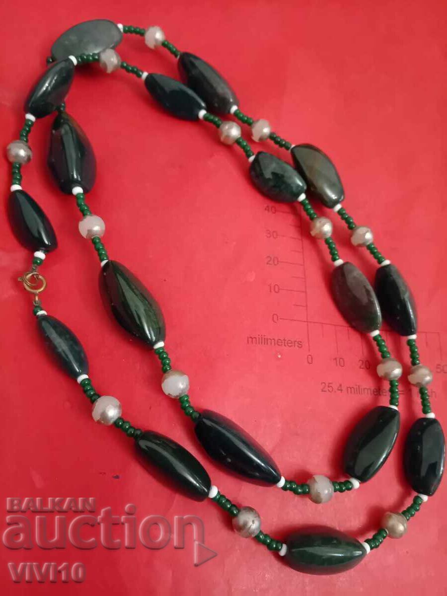 Antique Malachite Necklace
