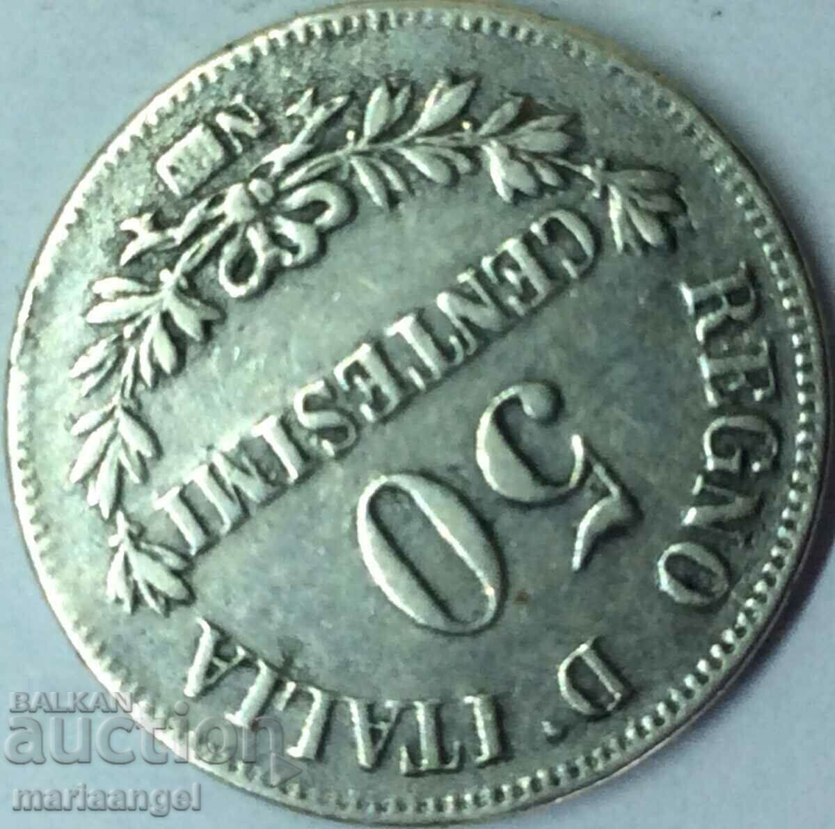 50 чентесими 1867 Италия N - Неапол Бирминхам сребро с цена 32.00 лв. | € 16.36 50 чентесими 1867 Италия N - Неапол Бирминхам сребро с цена 32.00 лв. | € 16.36