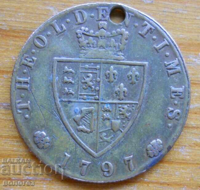 Старинен игрален жетон  - Англия - началото на ХХ в с цена 5.00 лв. | € 2.56