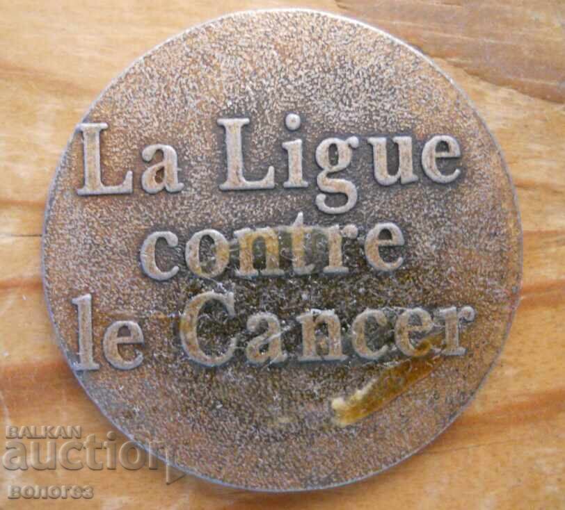 Medal-plaque "For Generosity" - "League Against Cancer", France with price 8.00 BGN | € 4.09 Medal-plaque "For Generosity" - "League Against Cancer", France with price 8.00 BGN | € 4.09