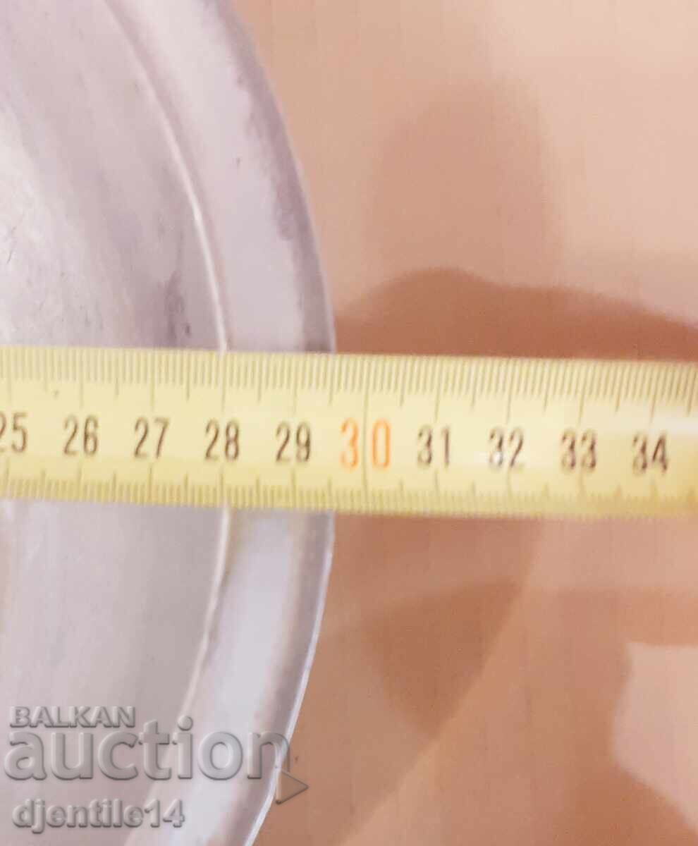 Παράδοση Πιάτο παλιό μεγάλο με καπάκι αλουμινίου