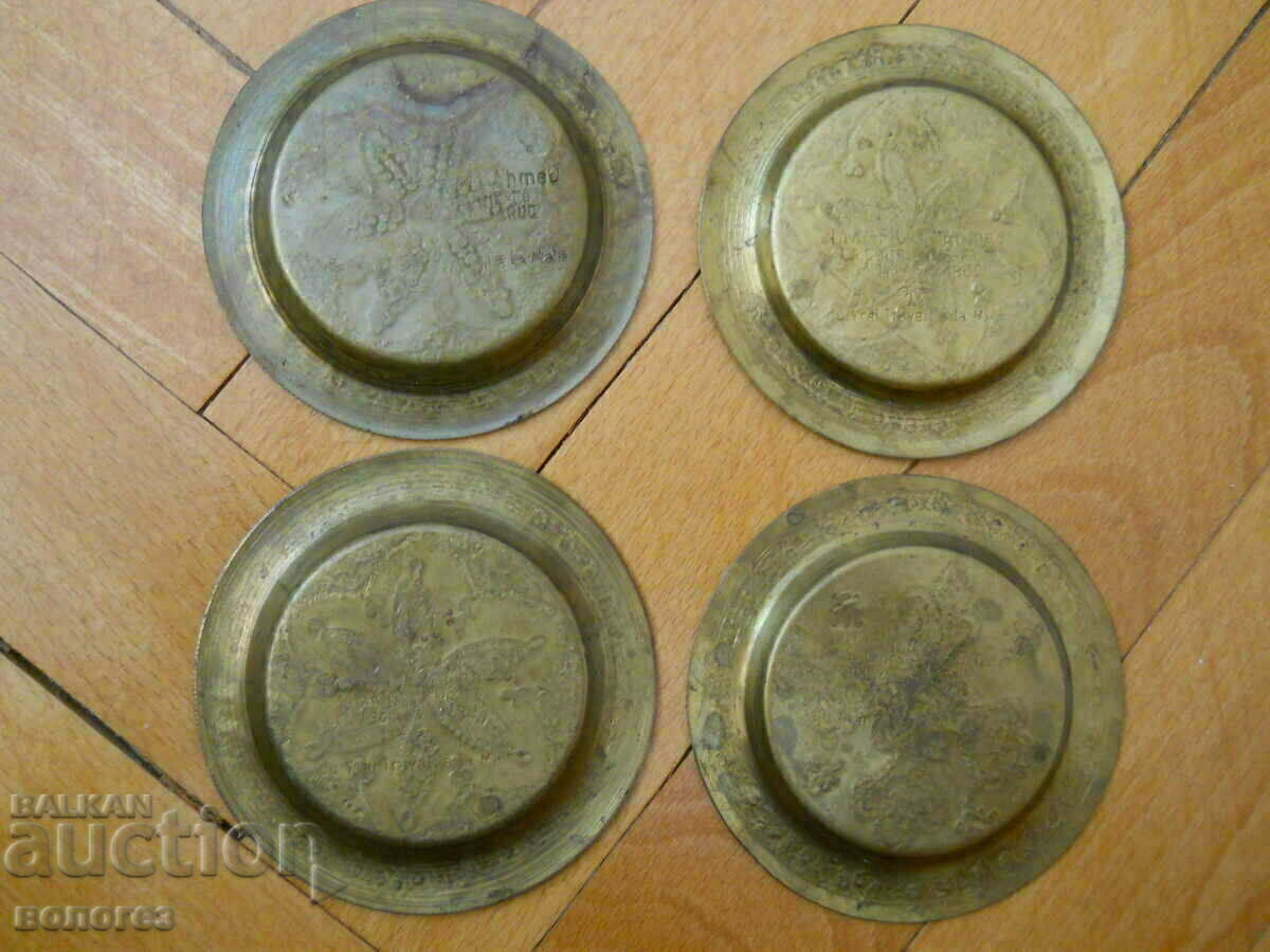 Bronze hand-engraved saucers (coaster) Morocco with price 20.00 BGN | € 10.23 Bronze hand-engraved saucers (coaster) Morocco with price 20.00 BGN | € 10.23