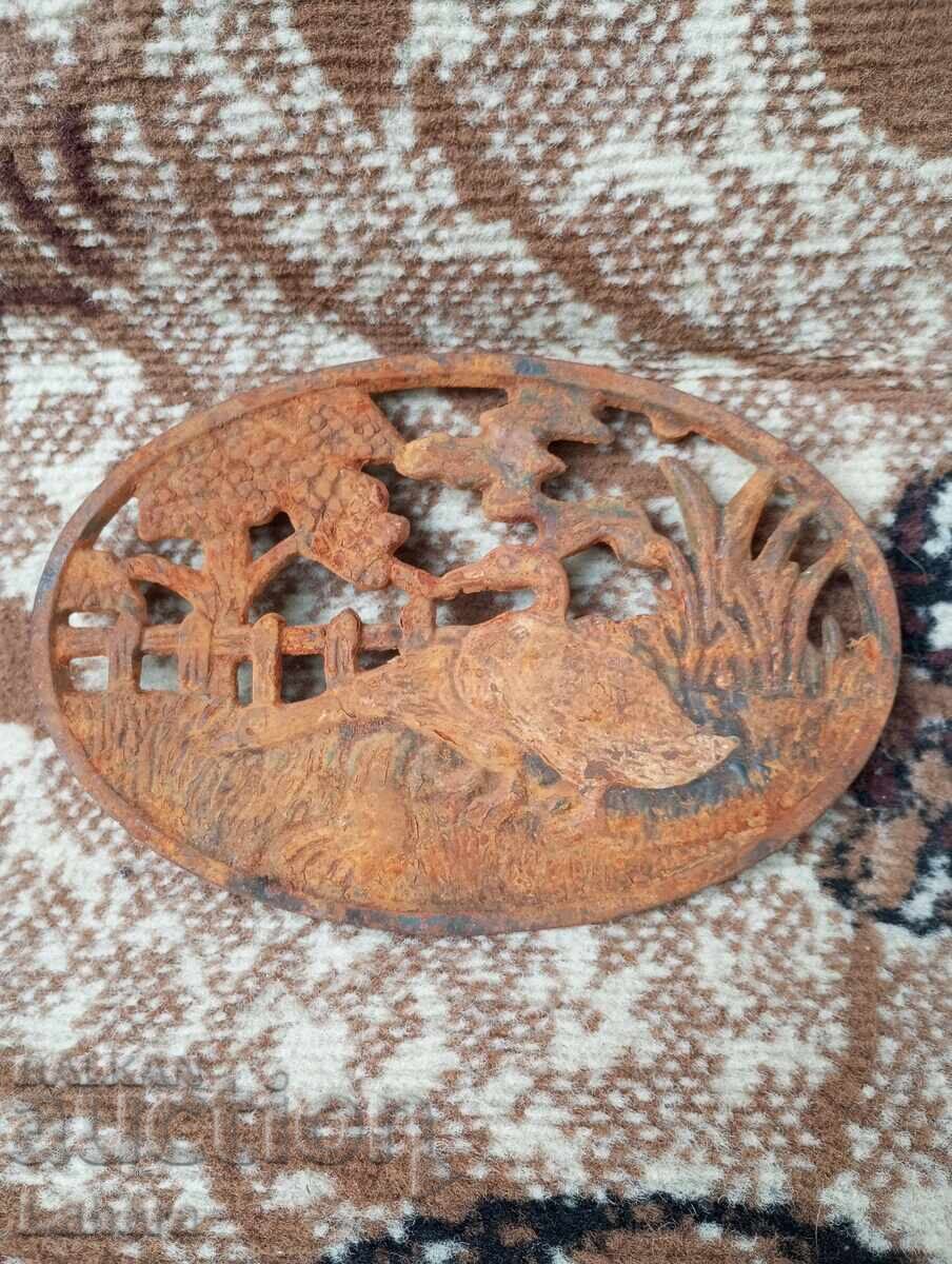 Antique metal iron rest - 6