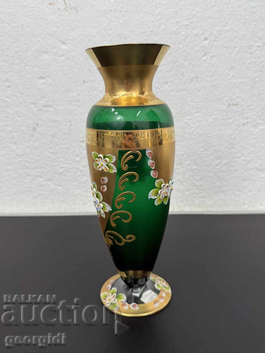 Bohemian glass vase in "Victorian" style. No. 7600 with price 125.00 BGN | € 63.91 Bohemian glass vase in "Victorian" style. No. 7600 with price 125.00 BGN | € 63.91