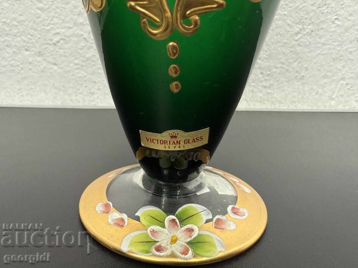 Bohemian glass vase in "Victorian" style. No. 7600 - 7 Bohemian glass vase in "Victorian" style. No. 7600 - 7