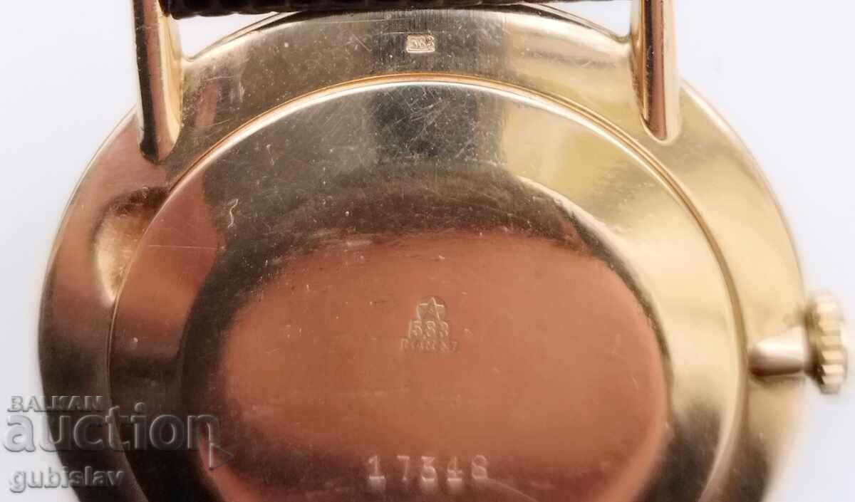 Ceas vechi Polet, auriu, 14K, 583, URSS, diam. 33 mm - 5 Ceas vechi Polet, auriu, 14K, 583, URSS, diam. 33 mm - 5