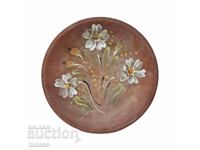 Farfurie ceramică pictată veche pentru perete (8.2)