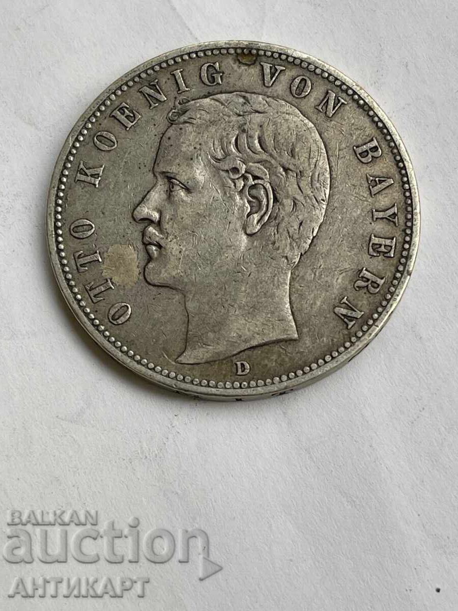 Germany Rare Silver Coin 5 Marks 1903 Bayern Otto