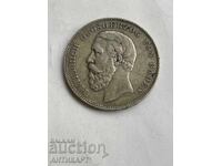 Γερμανική ασημένια νομίσμα 5 μάρκων 1875 Friedrich Baden ασήμι