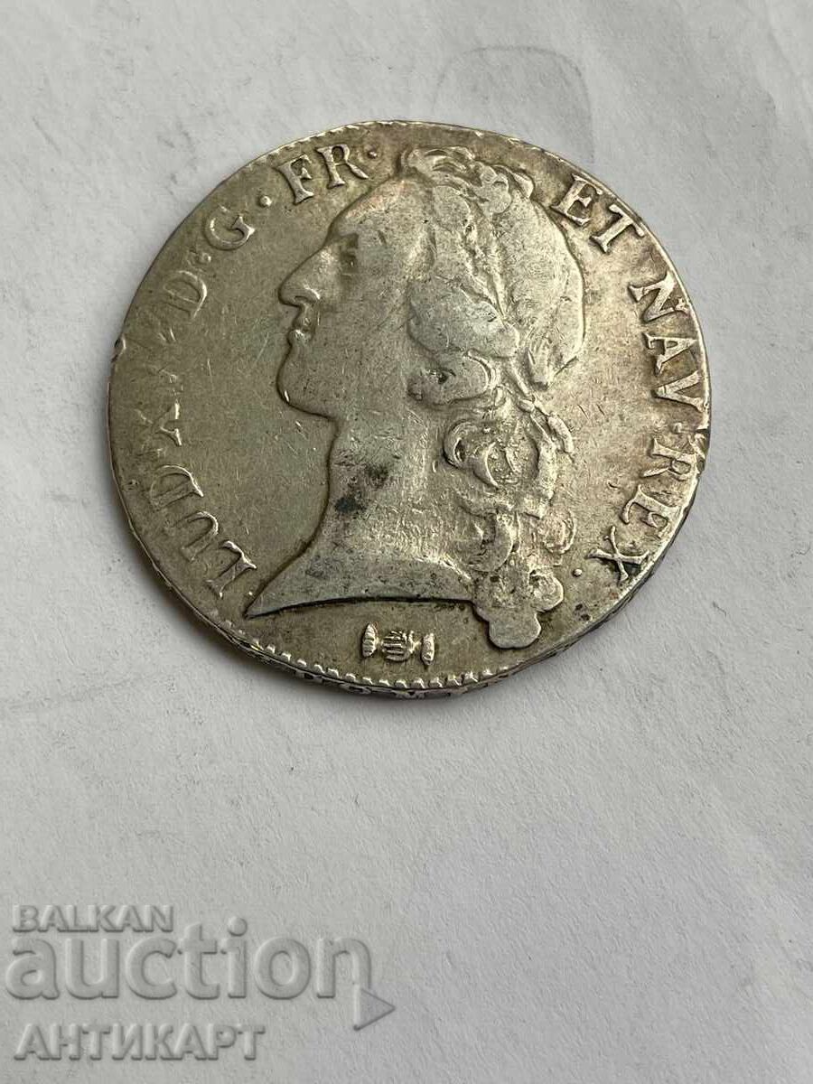 Auction  France Silver Coin Écu Ludovic XV 1767