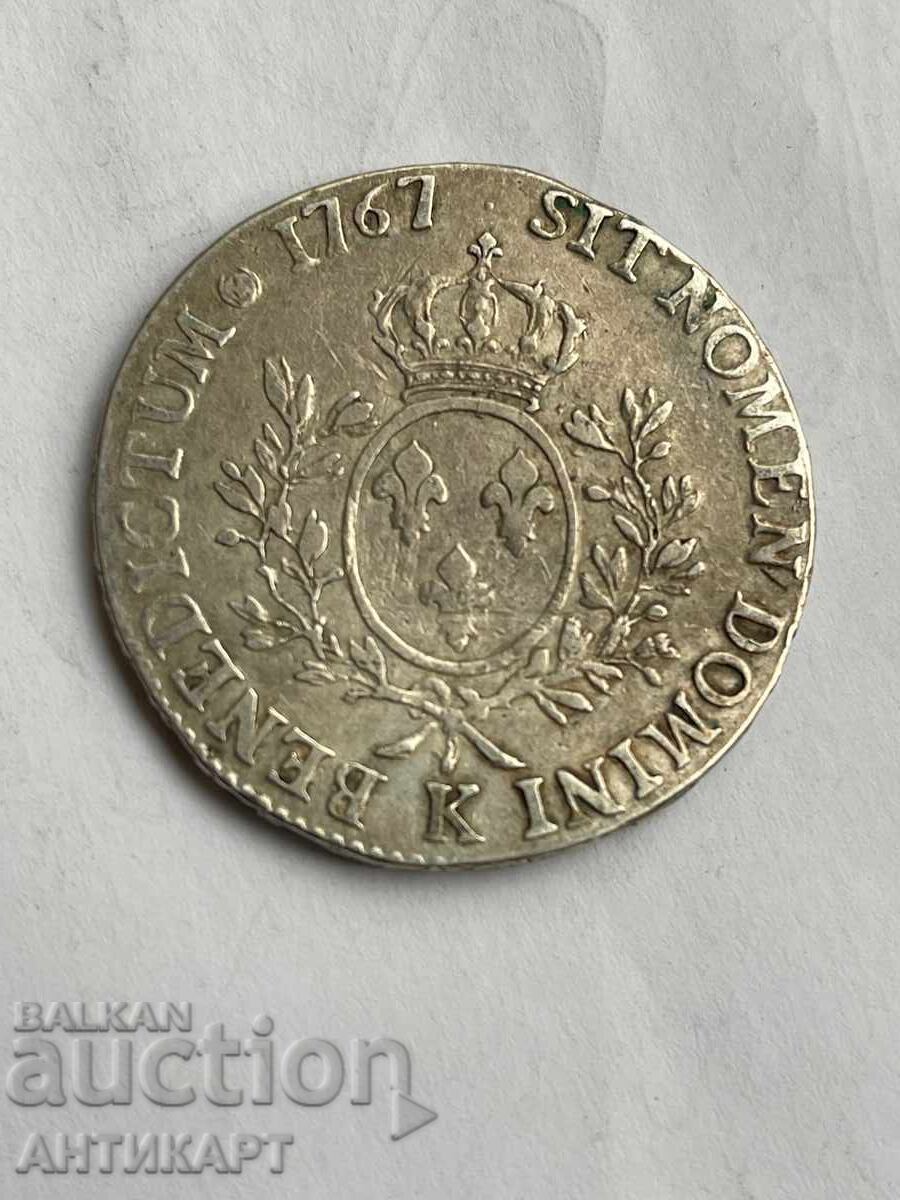 France Silver Coin Écu Ludovic XV 1767