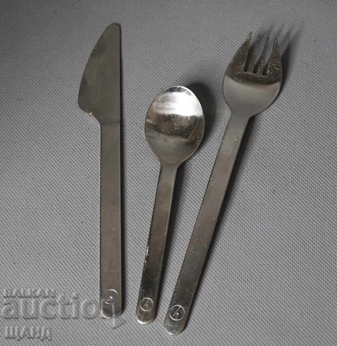 Lufthansa Aircraft Cutlery Set Fork, Spoon, Knife Lufthansa Aircraft Cutlery Set Fork, Spoon, Knife