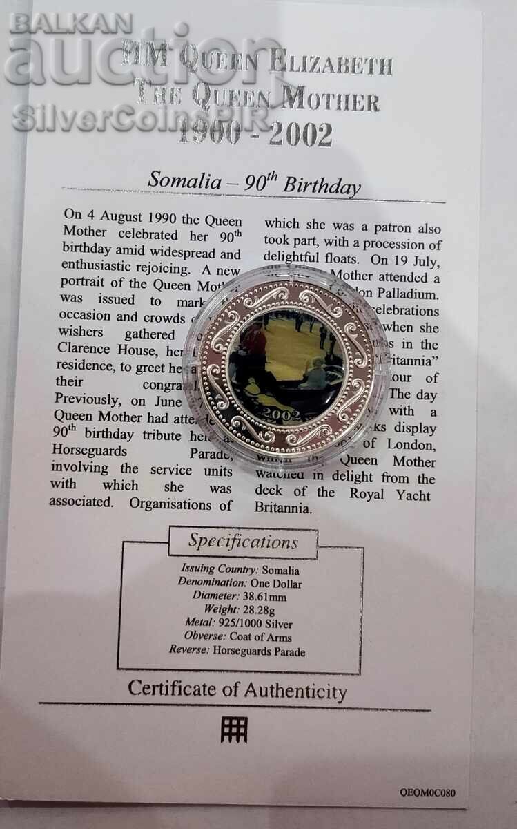 Delivery of Silver 1$ The Life of the Queen Mother 2002 Somalia Delivery of Silver 1$ The Life of the Queen Mother 2002 Somalia