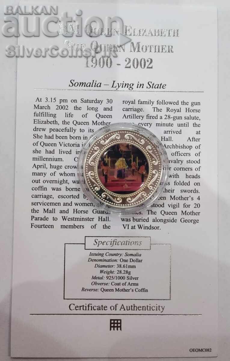 Ασήμι 1$ Η Ζωή της Βασιλομήτορος 2002 Σομαλία με τιμή 74.00 BGN | € 37.84 Ασήμι 1$ Η Ζωή της Βασιλομήτορος 2002 Σομαλία με τιμή 74.00 BGN | € 37.84