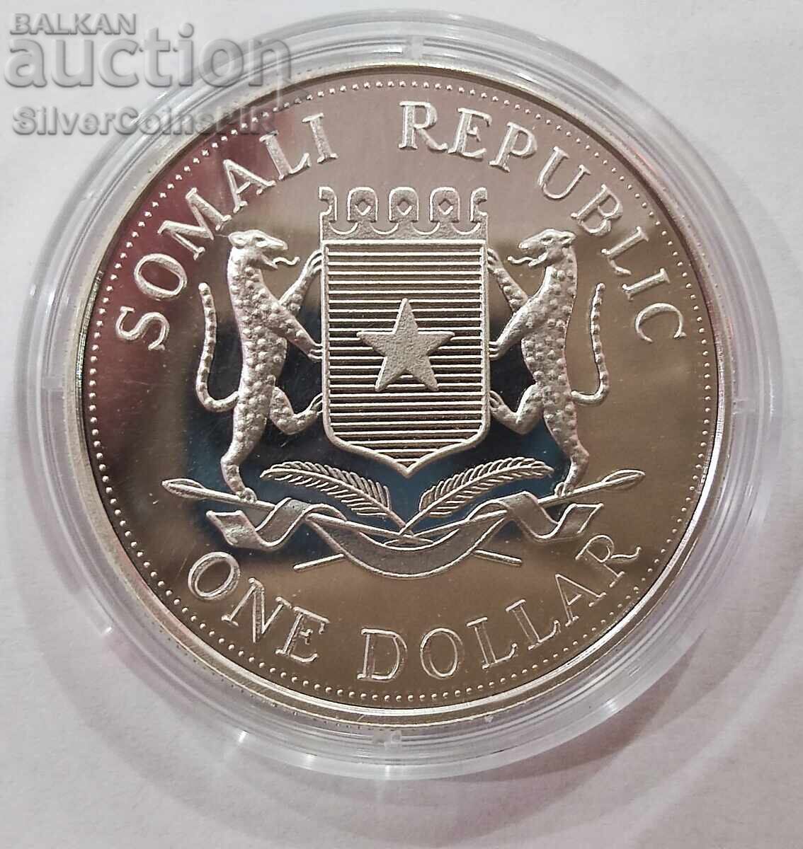 Аукцион Сребро 1$ Животът на Кралицата Майка 2002 Сомалия Аукцион Сребро 1$ Животът на Кралицата Майка 2002 Сомалия