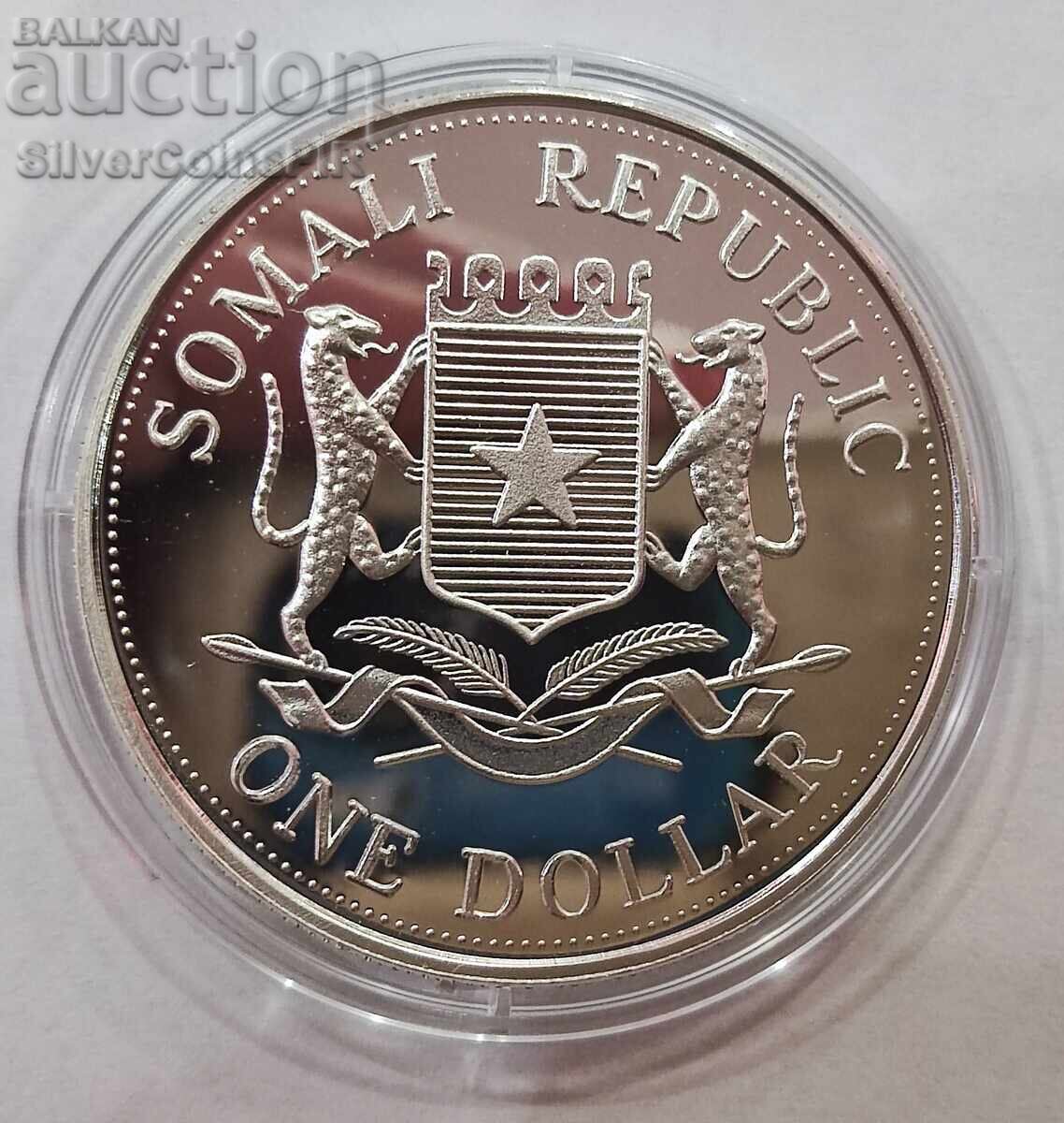 Доставка на Сребро 1$ Животът на Кралицата Майка 2002 Сомалия Доставка на Сребро 1$ Животът на Кралицата Майка 2002 Сомалия