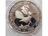 Silver 10 Tala Bird 1986 Samoa Endangered Animals