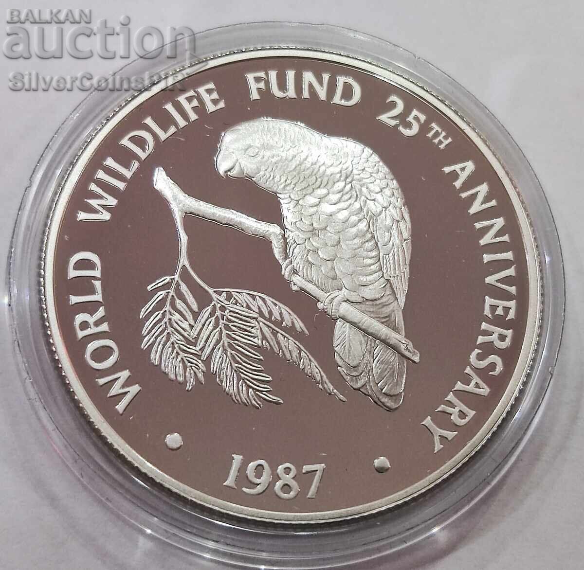 Silver 5$ Parrot 1987 Cayman Islands Endangered Animals with price 93.00 BGN | € 47.55 Silver 5$ Parrot 1987 Cayman Islands Endangered Animals with price 93.00 BGN | € 47.55