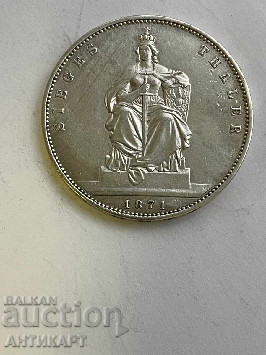 Silver Coin Thaler Wilhelm Prussia Germany 1871 Silver Coin Thaler Wilhelm Prussia Germany 1871