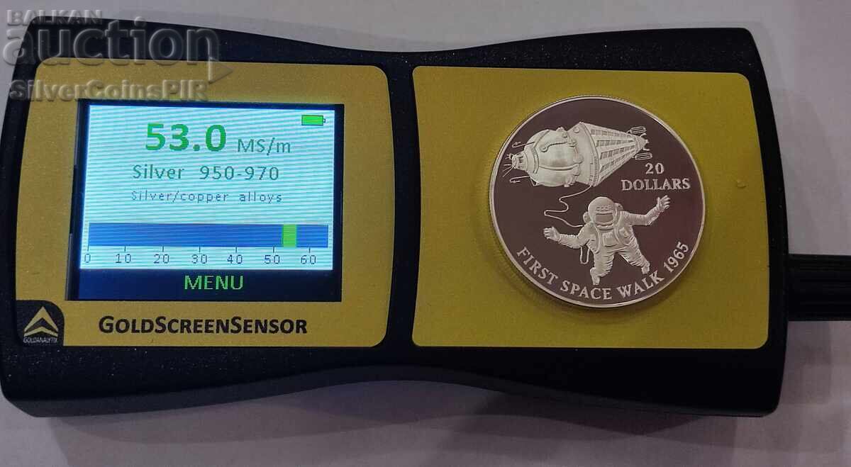 Silver $20 First Space Walk 1993 Kiribati - 5