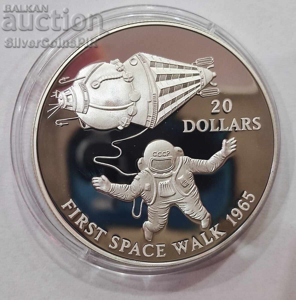 Silver $20 First Space Walk 1993 Kiribati