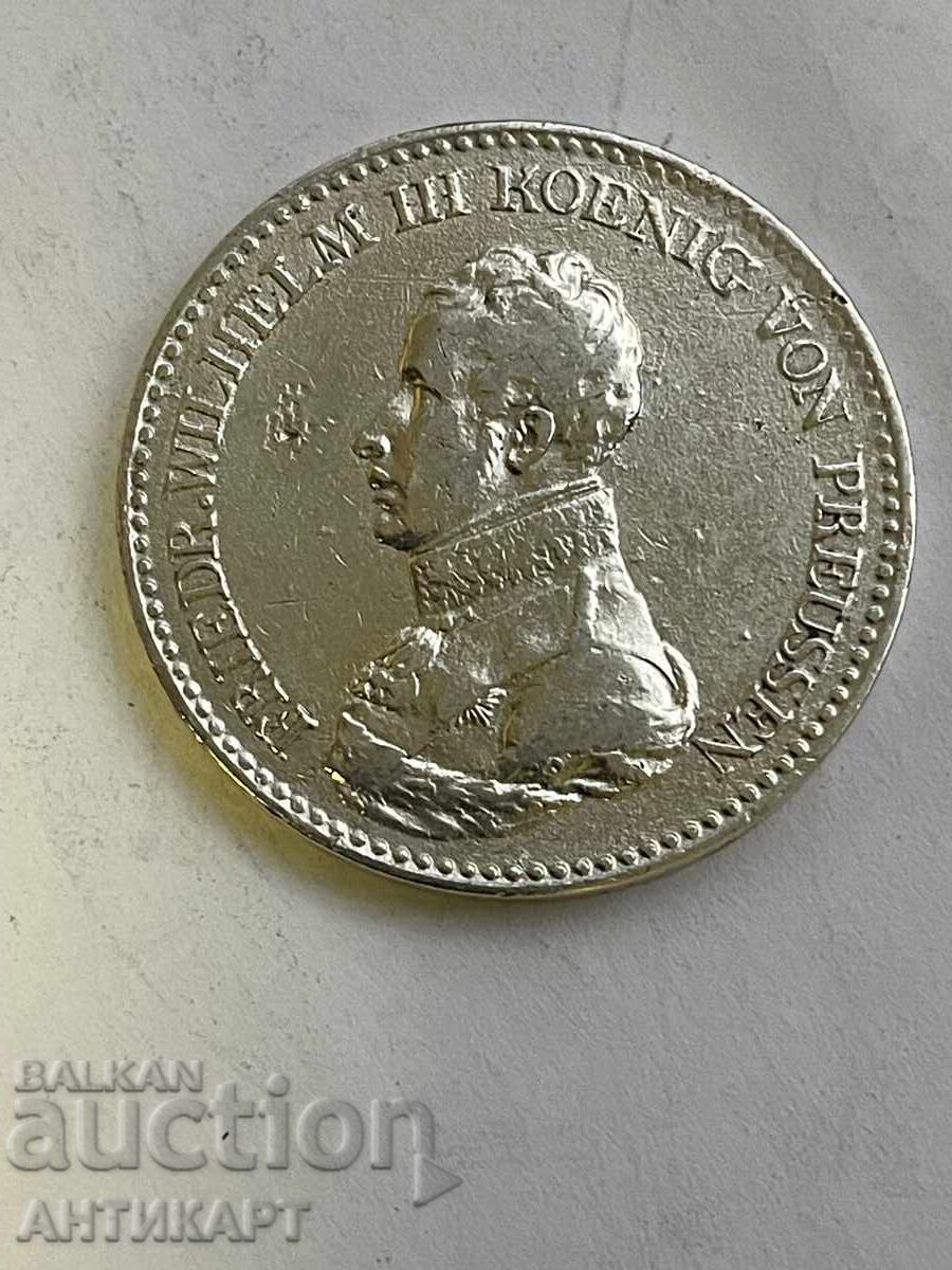 Δημοπρασία Ασημένιο νόμισμα Τάλερο Φρειδερίκος Γουλιέλμος Πρωσία Γερμανία 1818