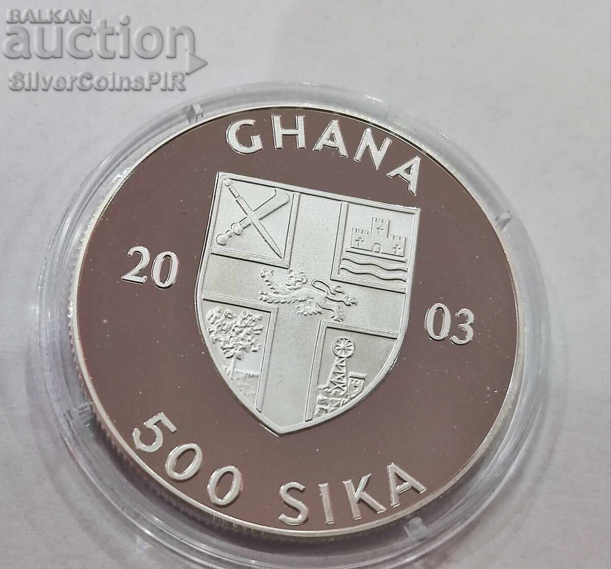 Silver 500 Cedi Olympics 2003 Ghana - 6
