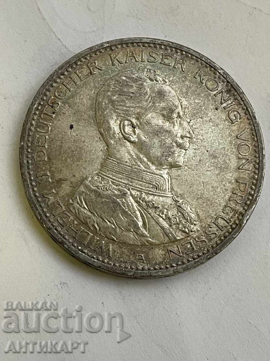 Germany Rare Silver Coin 5 Mark 1913 Prussia Silver Germany Rare Silver Coin 5 Mark 1913 Prussia Silver