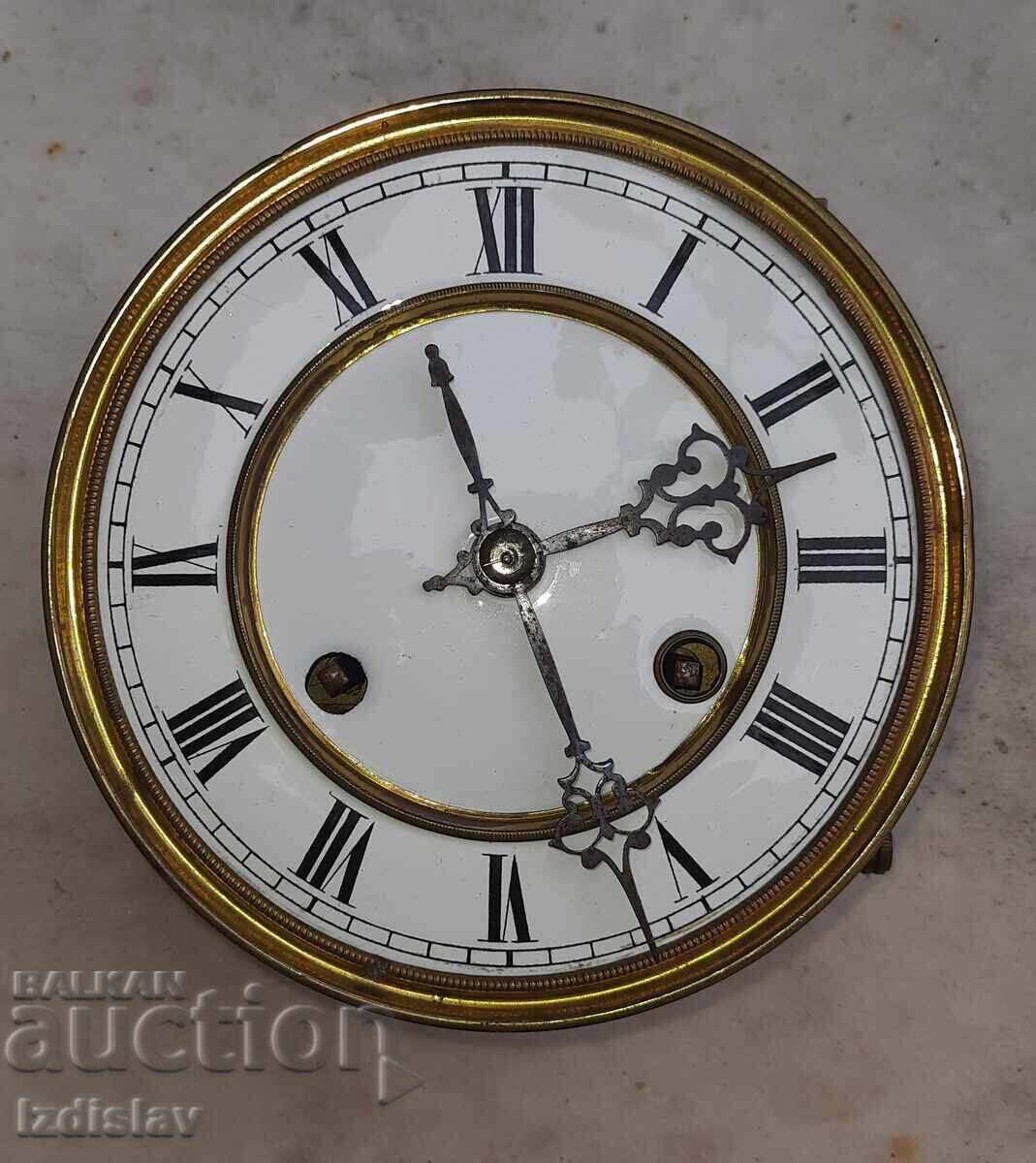 Rare mechanism with a clock face for a wall clock Rare mechanism with a clock face for a wall clock