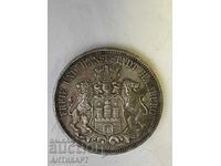 Germany Rare Silver Coin 5 Mark 1913 Hamburg Silver