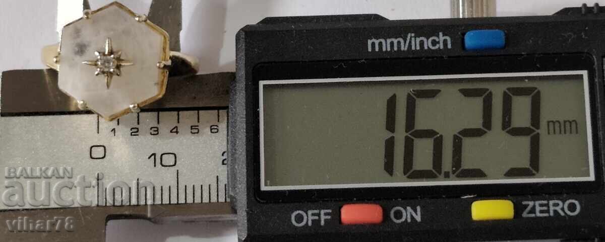 BEAUTIFUL GOLD-PLATED SILVER LADIES RING - 6 BEAUTIFUL GOLD-PLATED SILVER LADIES RING - 6