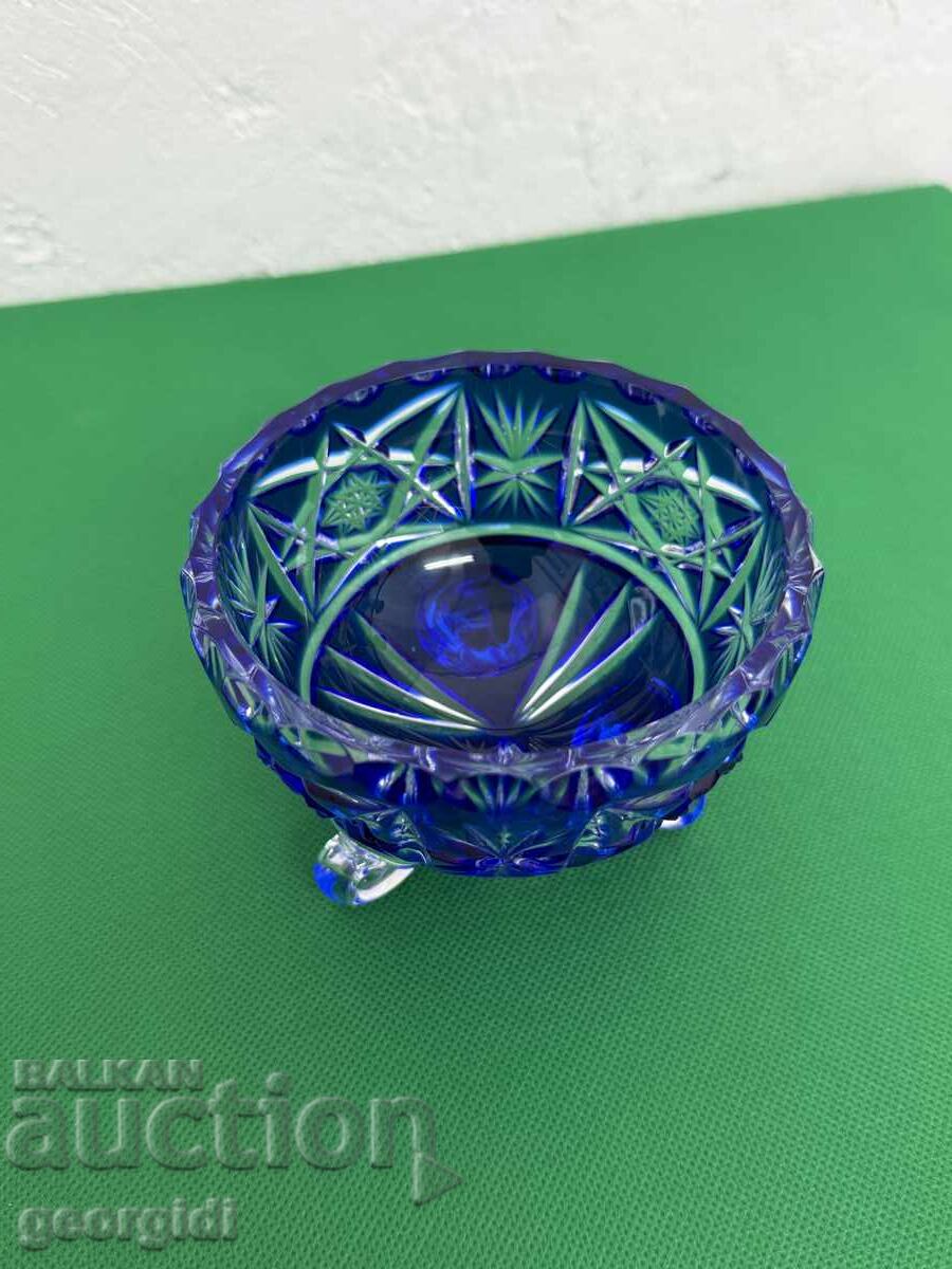 Licitație Bol de cristal "BOHEMIAN" / zaharniță. №7601 Licitație Bol de cristal "BOHEMIAN" / zaharniță. №7601