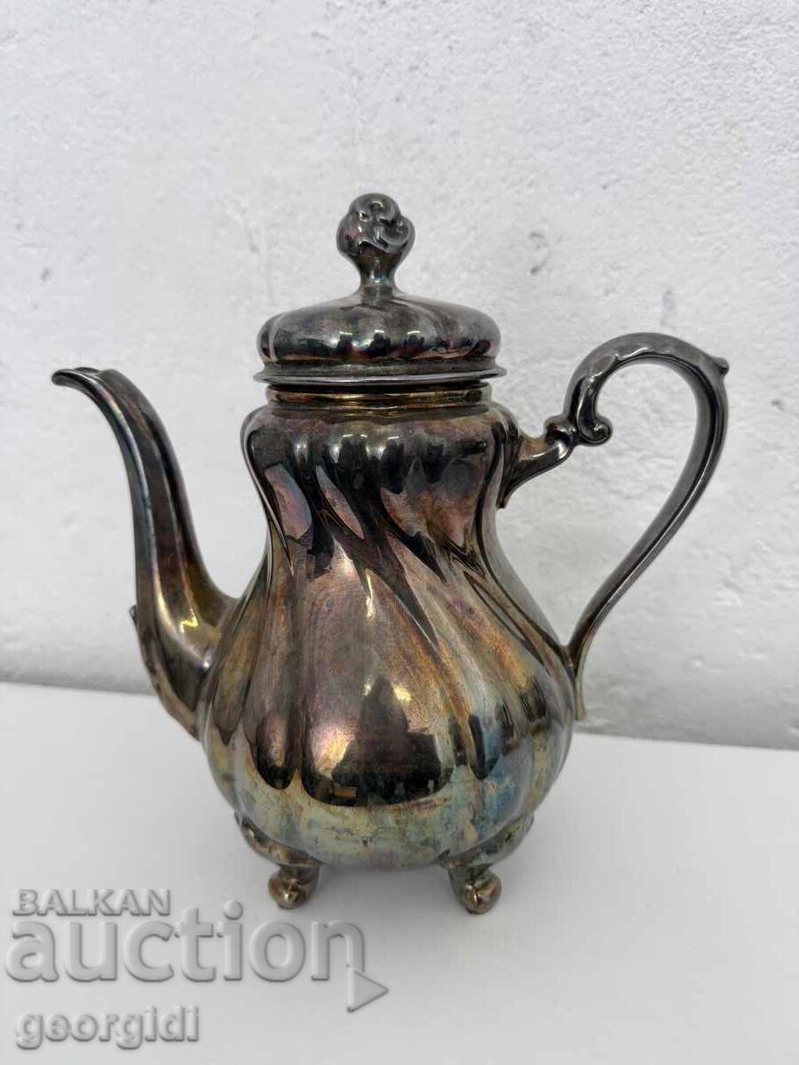 Πορσελάνινη τσαγιέρα με ασημένιο φύλλο - Carl Magnus Hutschen