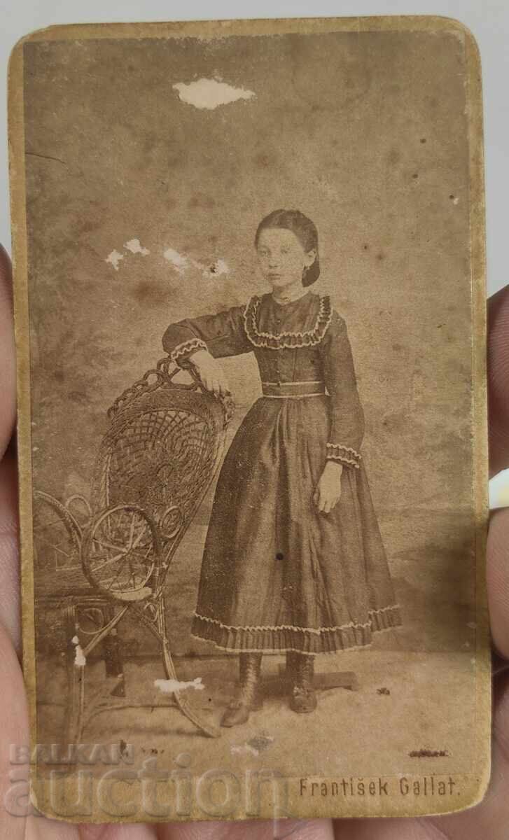 1872 ΚΟΡΙΤΣΙ ΠΑΙΔΙ ΠΑΛΙΑ ΠΑΙΔΙΚΗ ΦΩΤΟΓΡΑΦΙΑ ΚΑΡΤΟΝΙ