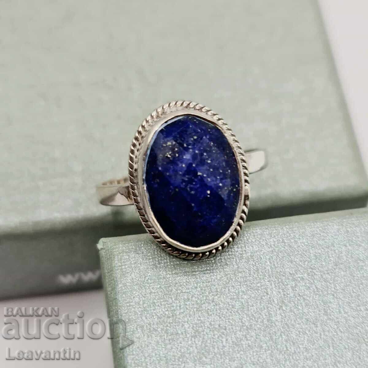 Ασημένιο δαχτυλίδι με Λάπις