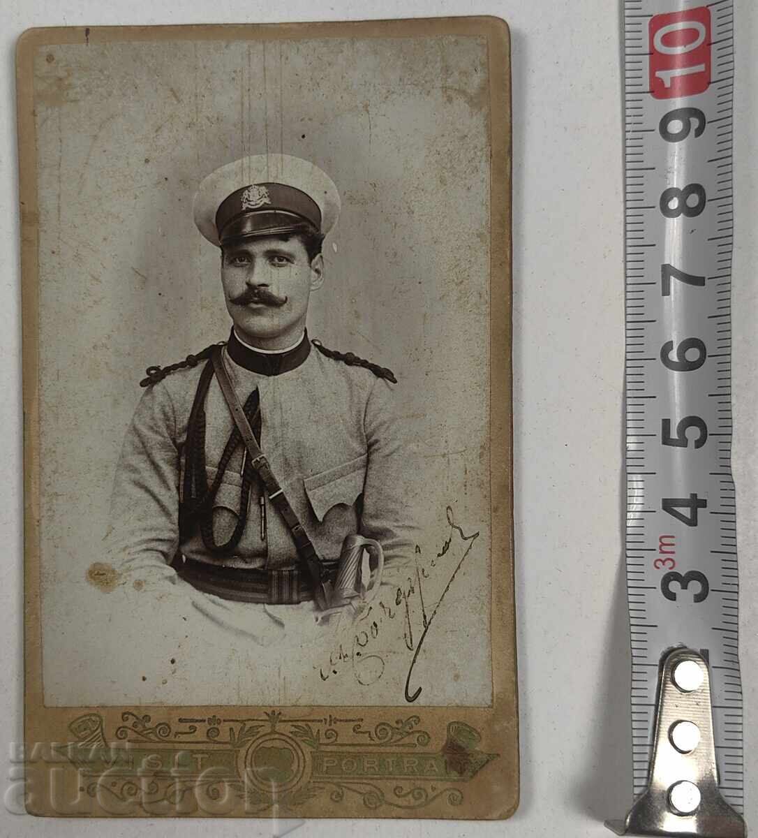 Sabie militară din 1902, cu inscripție, fotografie militară pe carton - 6 Sabie militară din 1902, cu inscripție, fotografie militară pe carton - 6