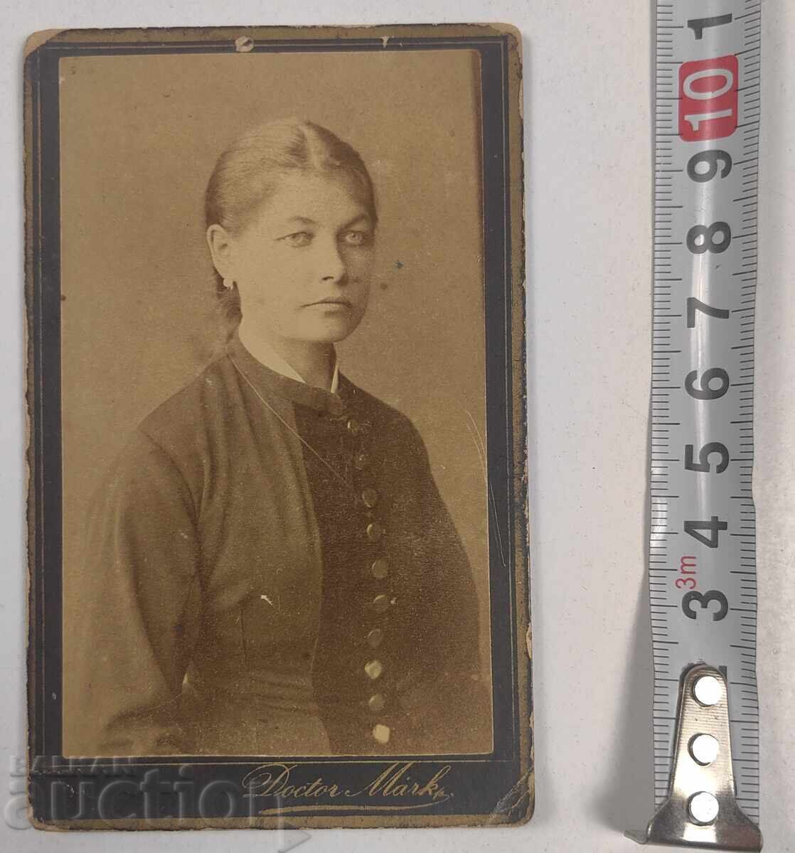 END OF THE 19TH CENTURY DOCTOR MARK WOMAN OLD PHOTO CARD - 5 END OF THE 19TH CENTURY DOCTOR MARK WOMAN OLD PHOTO CARD - 5